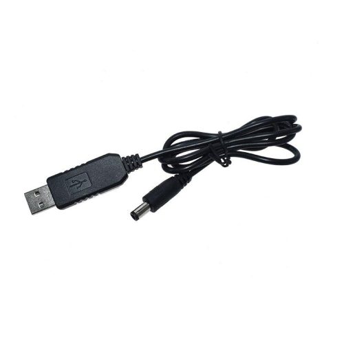 Кабель з перетворювачем напруги з 5В на 12В USB - DC 5.5x2.1мм 1А 1м для живлення для Wi-Fi роутера