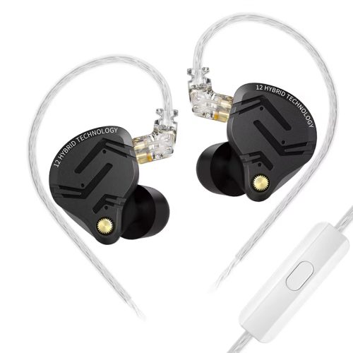 Навушники KZ ZS12 Pro X з мікрофоном black