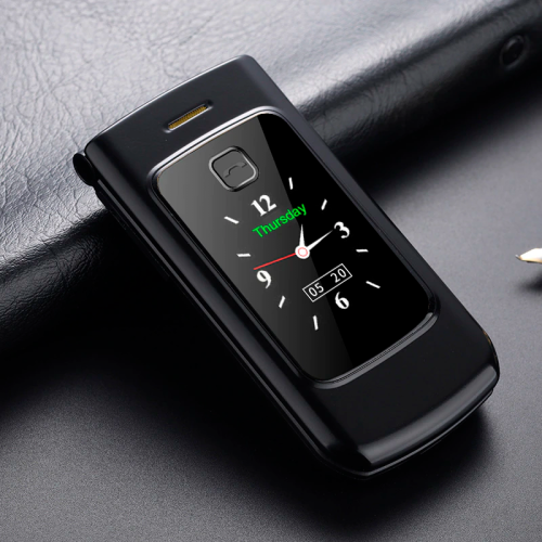Телефон Tkexun F18 (Happyhere F18) black. Dual display
