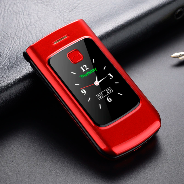 Телефон Tkexun F18 (Happyhere F18) red. Dual display