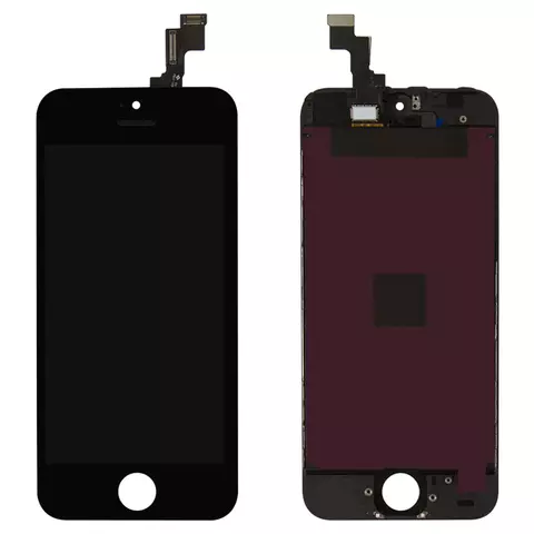Дисплей для мобільного телефону Apple iPhone 5S, чорний, з тачскріном
