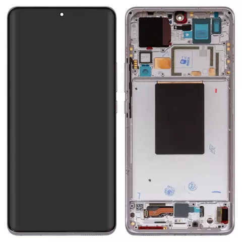 Дисплей для Xiaomi 12 Pro, фіолетовий, з рамкою, Original (PRC), 2201122C, 2201122G