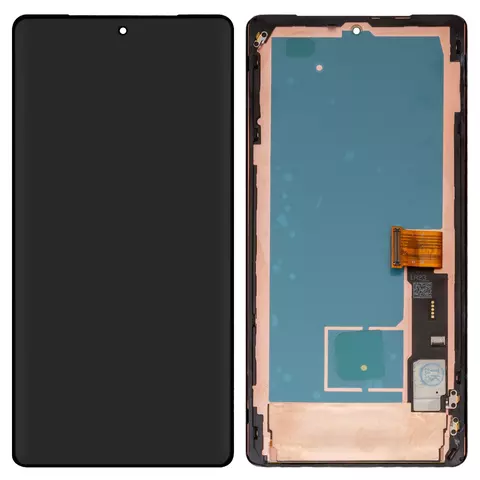 Дисплей для Google Pixel 7 Pro, чорний, з рамкою, High Copy, (OLED)