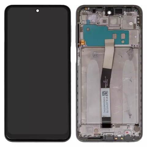 Дисплей для Xiaomi Redmi Note 9 Pro, Redmi Note 9S, сірий, з рамкою, Сopy, з широким обідком, In-Cell, M2003J6B2G, M2003J6A1G