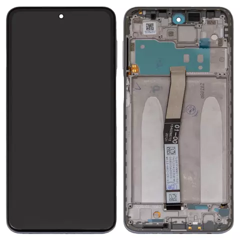 Дисплей для Xiaomi Redmi Note 9 Pro, Redmi Note 9S, білий, з рамкою, Сopy, з широким обідком, In-Cell, M2003J6B2G, M2003J6A1G