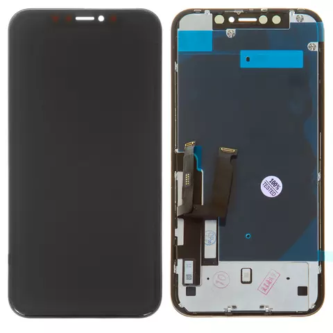 Дисплей  iPhone XR, чорний, із сенсорним екраном, з рамкою, (оriginal lcd, оriginal glass, оriginal flat сable, оriginal touchscreen) Self-welded OEM