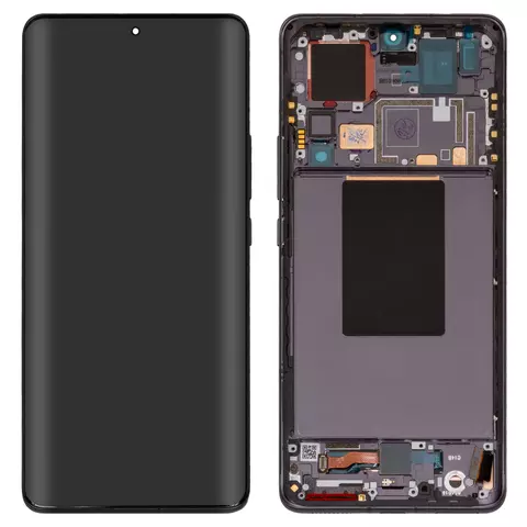 Дисплей для Xiaomi 12 Pro, чорний, з рамкою, Original (PRC), 2201122C, 2201122G