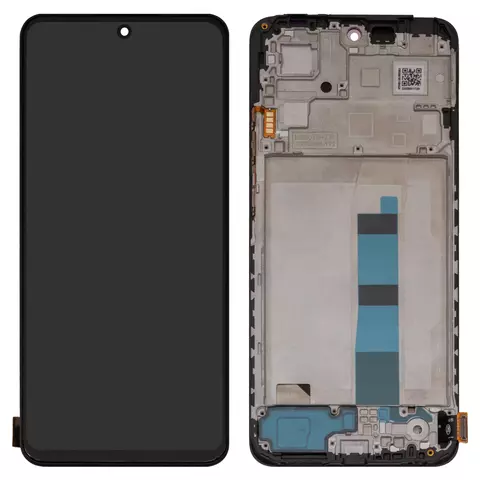 Дисплей для Xiaomi Redmi Note 12 4G, чорний, з рамкою, High Copy, (OLED)