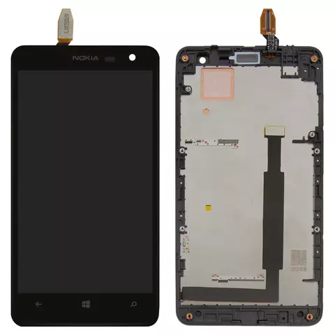 Дисплей для Nokia 625 Lumia, чорний, з рамкою