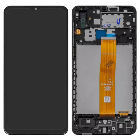 Дисплей для Samsung A022F Galaxy A02, чорний, з рамкою, Original (PRC), A022F V0.1 1540417300
