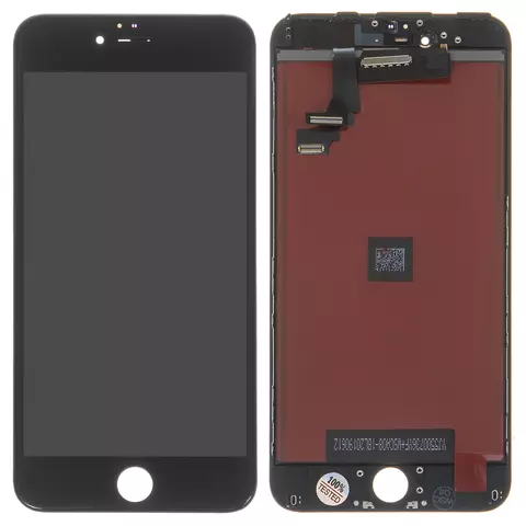 Дисплей для iPhone 6 Plus; Samsung, чорний, із сенсорним екраном, з рамкою, AAA, Tianma, з пластиками камери та давача наближення