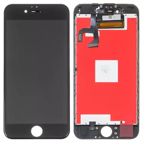 Дисплей для iPhone 6S; Samsung, чорний, із сенсорним екраном, з рамкою, AAA, Tianma, з пластиками камери та давача наближення
