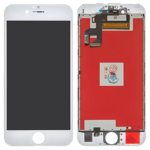 Дисплей для iPhone 6S; Samsung, білий, із сенсорним екраном, з рамкою, AAA, Tianma, з пластиками камери та давача наближення
