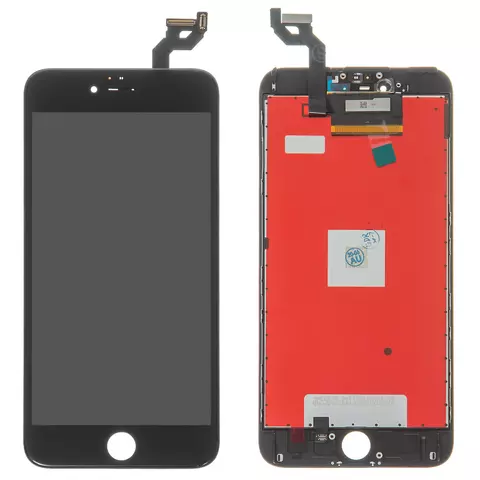 Дисплей для iPhone 6S Plus; Samsung, чорний, із сенсорним екраном, з рамкою, AAA, Tianma, з пластиками камери та давача наближення