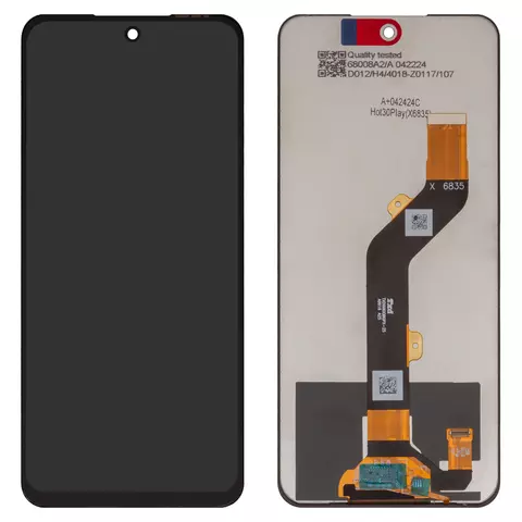 Дисплей для Infinix Hot 30 Play NFC, чорний, без рамки, Сopy, X6835B, X6835