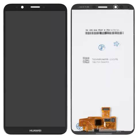 Дисплей для Huawei Honor 7C Pro 5,99", Y7 (2018), Y7 Prime (2018), чорний, без рамки, High Copy