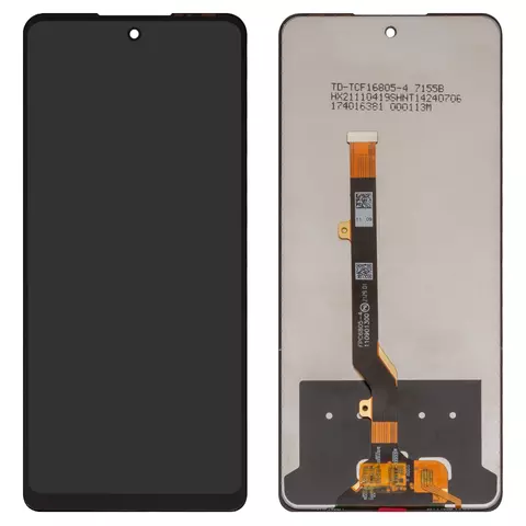 Дисплей для Tecno Pova 5 (LH7n), Pova 5 Pro (LH8n), Spark 10 Pro; Infinix Hot 30, Note 30 (X6833, X6716), чорний, без рамки, Сopy