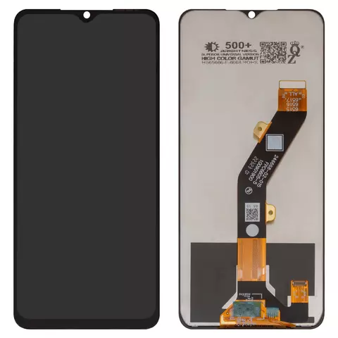 Дисплей для Tecno Pop 7 (BF6), Pop 7 Pro, Spark 10, Spark 10C, Spark Go (2023) (BF7); Infinix Smart 7 (X6515), Smart 7 HD (X6516), чорний, без рамки, Сopy, (QZ), BF7, BF6, KI5q, KI5k (FPC6605-5)