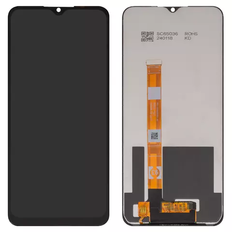 Дисплей для Realme C11, C12, C15, Narzo 30A, чорний, без рамки, Сopy, RMX2185, RMX2189, RMX2180, RMX3171, FPC-HTF065H051