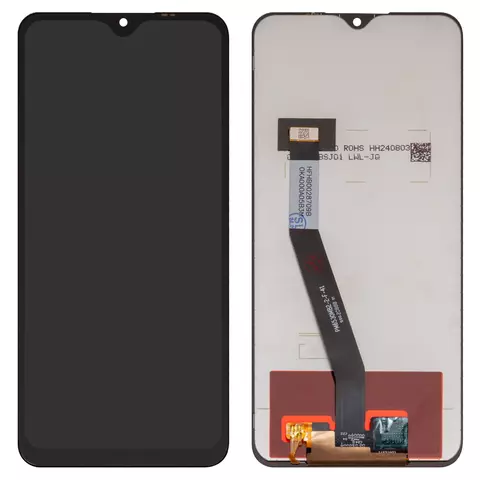 Дисплей для Xiaomi Poco M2, Redmi 9, чорний, з широким обідком, без рамки, Сopy, M2004J19G, M2004J19C