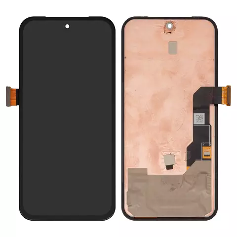 Дисплей для Google Pixel 8a, чорний, без рамки, Оригінал (переклеєне скло), GKV4X, G6GPR, G8HHN, G576D