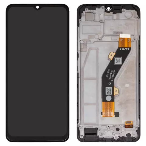 Дисплей для Tecno Spark 10C, чорний, з рамкою, High Copy, KI5k, #FPC6605-5