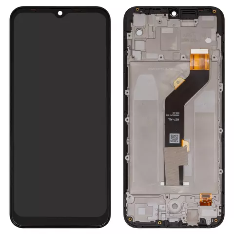 Дисплей для Tecno Spark 6 Go (KE5, KE5J), чорний, з рамкою, High Copy, FPC6504-09