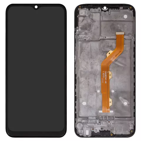 Дисплей для Tecno Camon 12, Spark 4, чорний, з рамкою, High Copy, 1540387041/2365D50-02, KC2, KC8, CC7