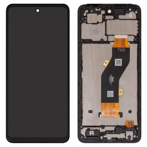 Дисплей для Tecno Spark 20C (BG7), чорний, з рамкою, High Copy, TXDI660QCEPX-53/ FPC6525/ FPC6615