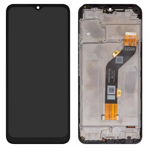 Дисплей для Infinix Smart 6 (X6511), чорний, з рамкою, High Copy, X6511B/X6511/X6511E