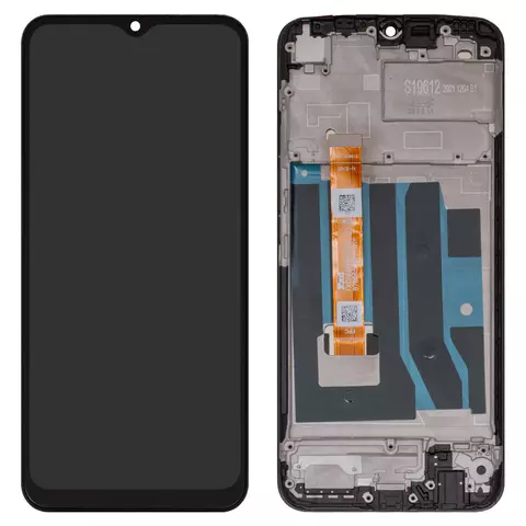 Дисплей для Realme C21Y, чорний, з рамкою, High Copy, RMX3261, RMX3263, TXDI650EBAPU-61, SKI651-C99 V0.1