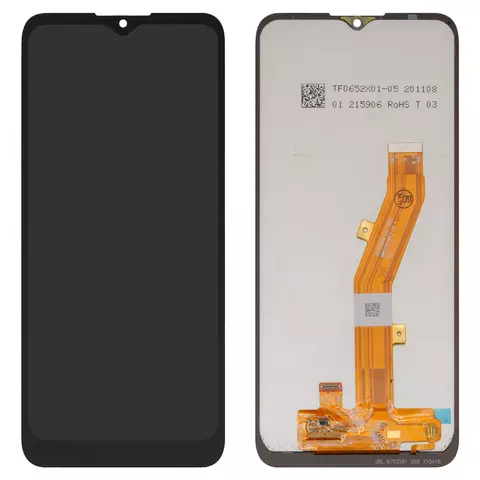 Дисплей для Nokia C10, C20, C21, чорний, без логотипа, без рамки, Оригінал (переклеєне скло)