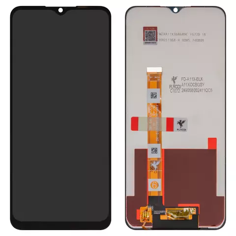 Дисплей для Realme 5i, 5s, 6i; Oppo A31, A5 (2020), A8, A9 (2020), чорний, без рамки, FLYCDI, CPH1931, CPH1959, CPH1933, CPH1935, CPH1943, CPH1937, CPH1939, CPH1941, CPH2015, FPC-HTF065H019-A0