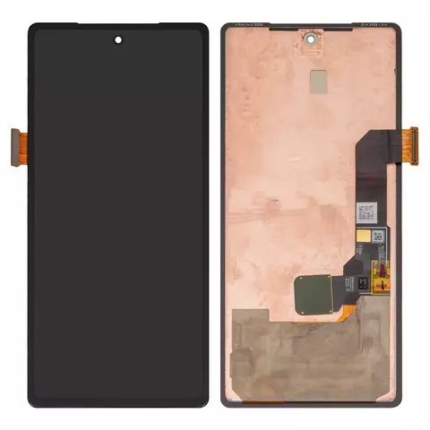 Дисплей для Google Pixel 7a, чорний, без рамки, Оригінал (переклеєне скло)
