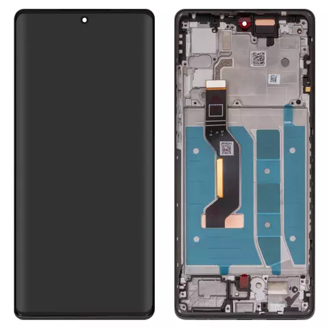 Дисплей для Motorola Moto G85, чорний, з рамкою, Original (PRC), XT2427-3