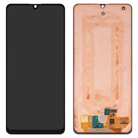 Дисплей для Samsung M325 Galaxy M32, чорний, без рамки, Оригінал (переклеєне скло)