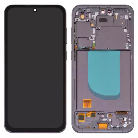 Дисплей для Samsung S711 Galaxy S23 FE, чорний, з рамкою, High Copy, (OLED)