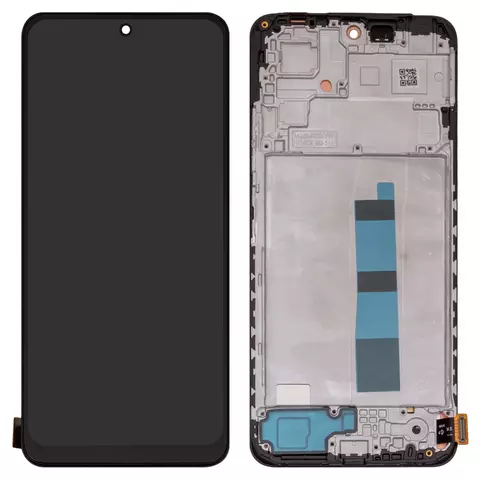 Дисплей для Xiaomi Redmi Note 12 4G, чорний, з рамкою, Сopy, (IPS)