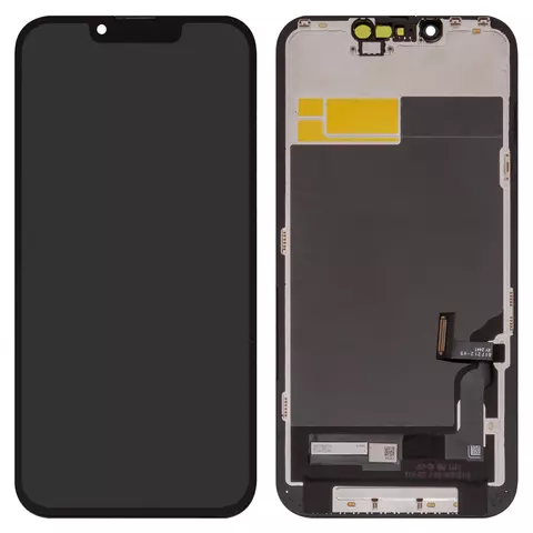 Дисплей для iPhone 13, чорний, з рамкою, Copy, (TFT), ZY, LTPS