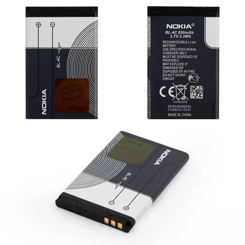 Акумулятор BL-4C для Nokia 6300, X2-00, Li-ion, 3,7 В, 890 мАг, Original (PRC)