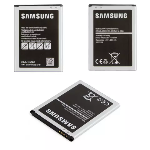 Акумулятор EB-BJ120CBE для Samsung J120 Galaxy J1 (2016), Li-ion, 3,85 B, 2050 мАг, Original (PRC)