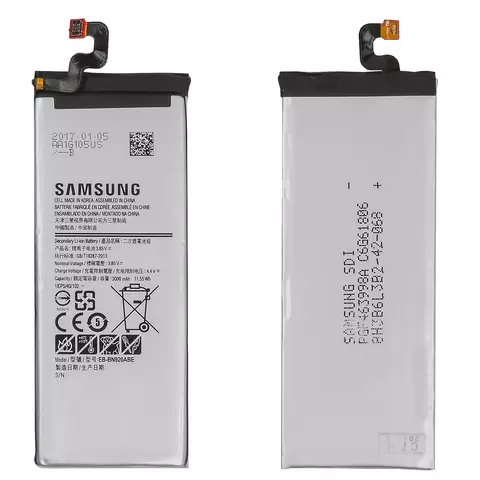 Акумулятор EB-BN920ABE для Samsung N9200 Galaxy Note 5, Li-ion, 3,85 B, 3000 мАг, Original (PRC)