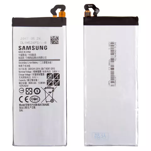 Акумулятор EB-BA720ABE для Samsung A720 Galaxy A7 (2017), Li-ion, 3,85 B, 3600 мАг, Original (PRC)