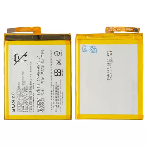 Акумулятор LIS1618ERPC для Sony F3112 Xperia XA Dual, G3121 Xperia XA1, Li-Polymer, 3,8 В, 2300 мАг, Original (PRC), #1298-9239