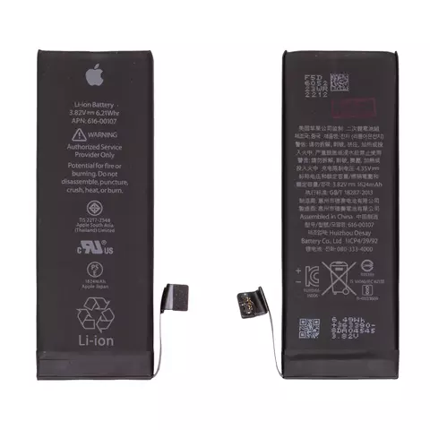 Акумулятор для мобільного телефону Apple iPhone 5SE, Li-ion, 3,82 B, 1624 мАг, #616-00107