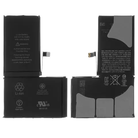 Акумулятор для мобільного телефону Apple iPhone X, Li-ion, 3,81 В, 2716 мАг, #616-0357