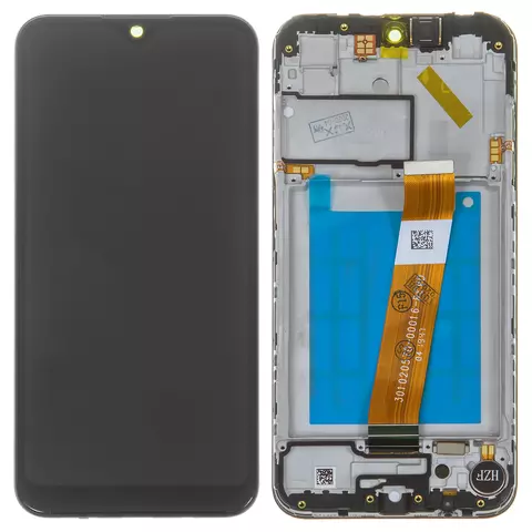 Дисплей для Samsung A015 Galaxy A01, A015F Galaxy A01, чорний, з рамкою, Original (PRC), з вузьким конектором