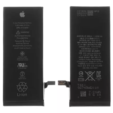 Акумулятор для iPhone 6, Li-Polymer, 3,82 B, 1810 мАг, High Copy, #616-0805/616-0809
