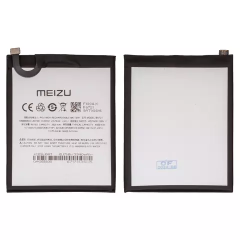 Акумулятор BA721 для Meizu M6 Note, Li-Polymer, 3,85 B, 4000 мАг, Original (PRC)