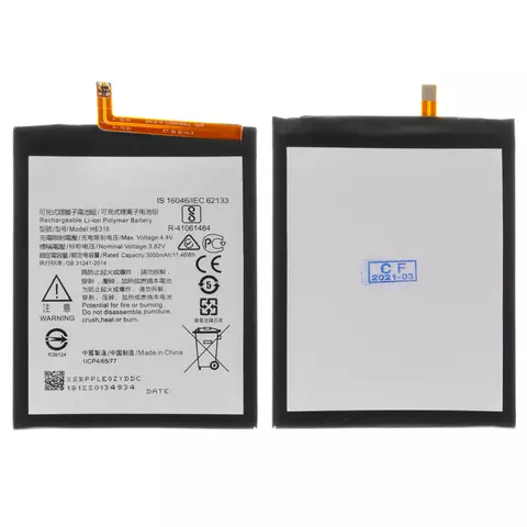 Акумулятор HE317/HE316/HE335 для Nokia 6 Dual Sim, Li-Polymer, 3,84 B, 3000 мАг, High Copy